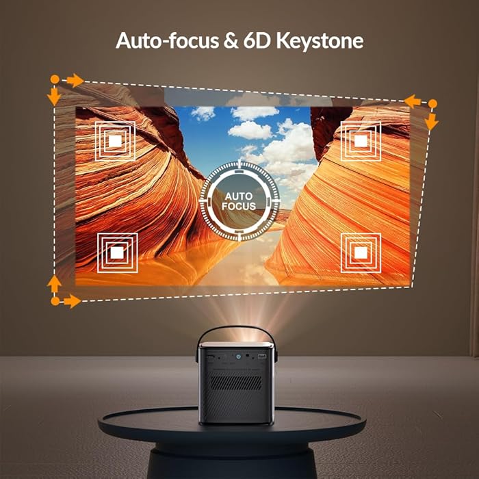 BYINTEK U80 Max DLP Smart WiFi Full HD Mini Projector 15000mAh Battery - Gray ( 1 Year Plan )