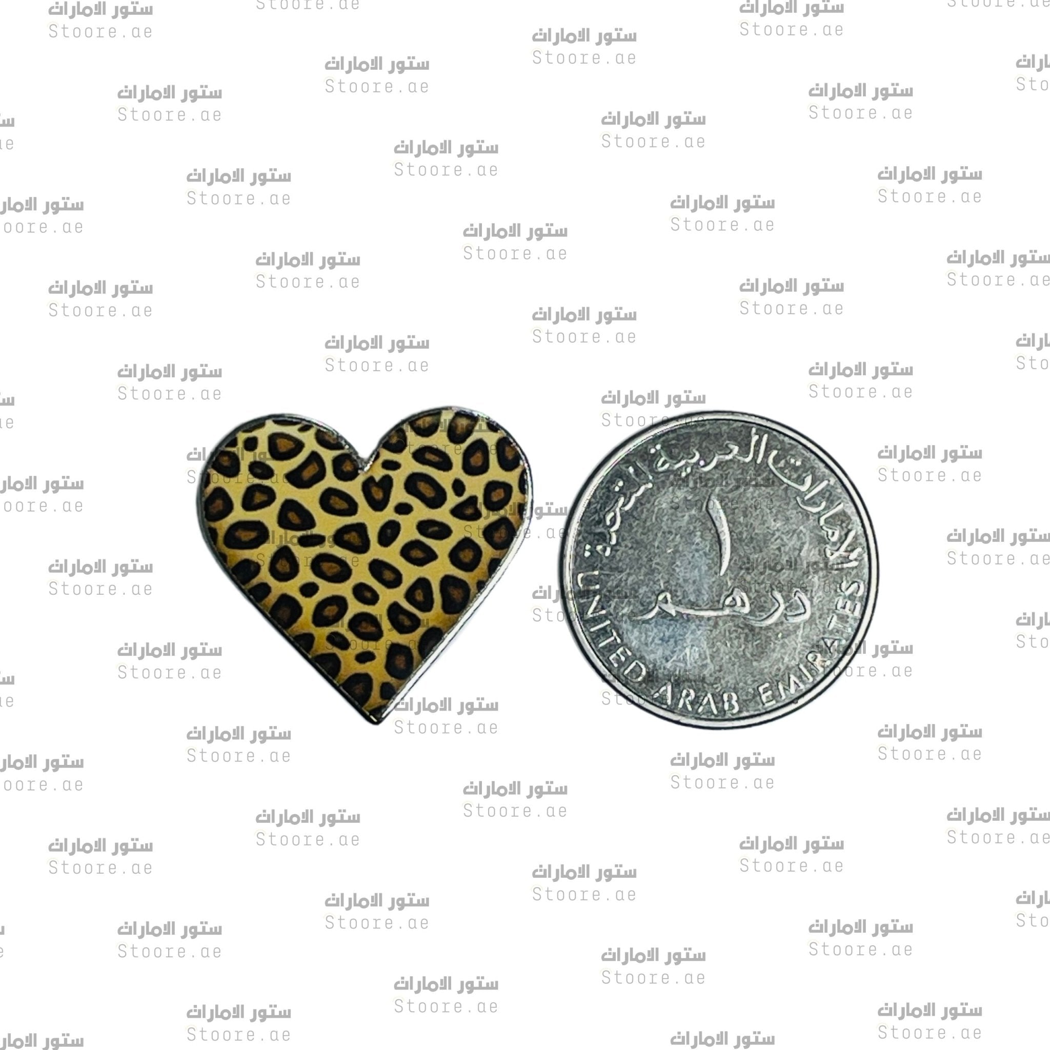 Badge Heart Cheetah