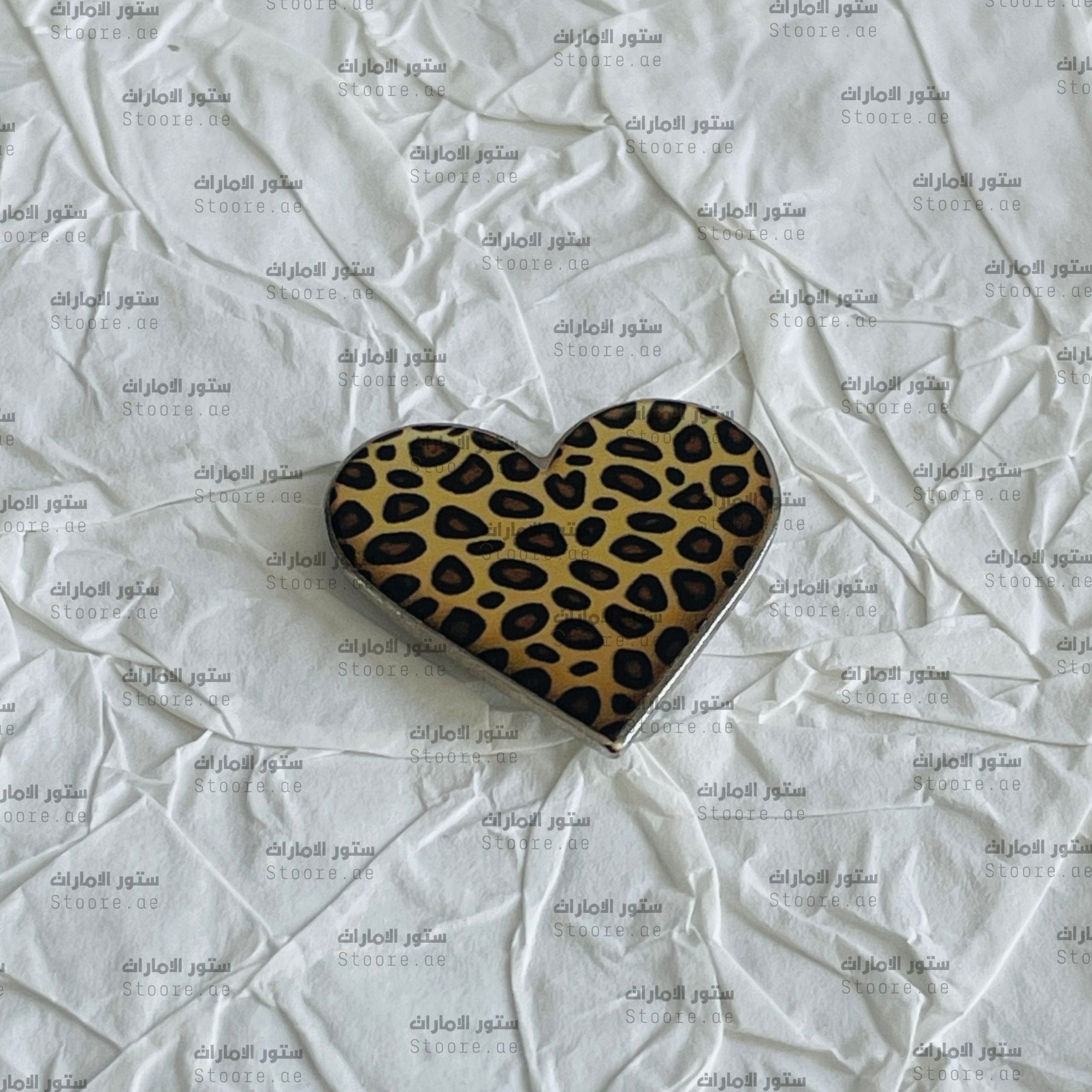Badge Heart Cheetah