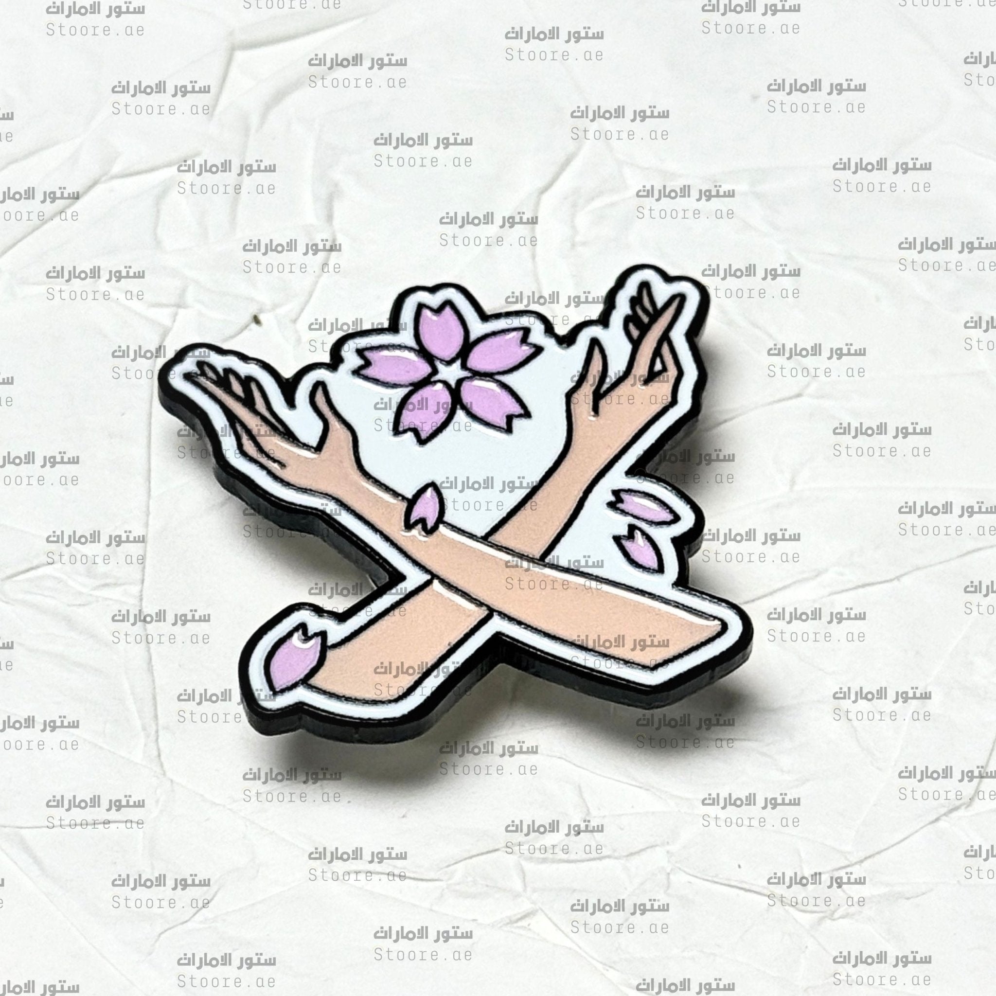 Badge Pink Flower - 1