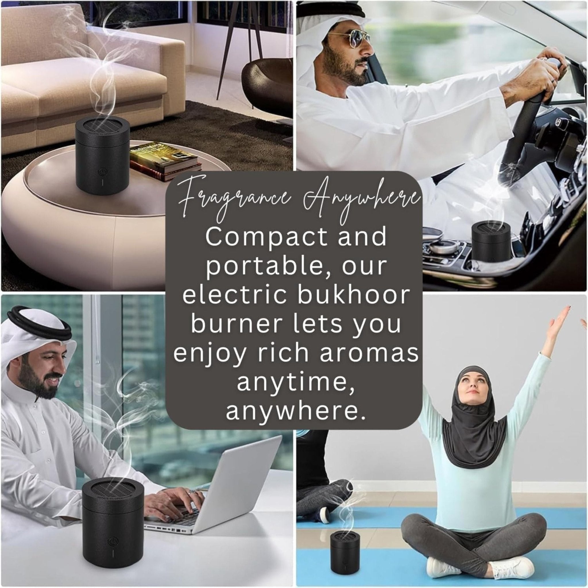 Bakhoor Burner Portable Electric Incense BK-33 - Black