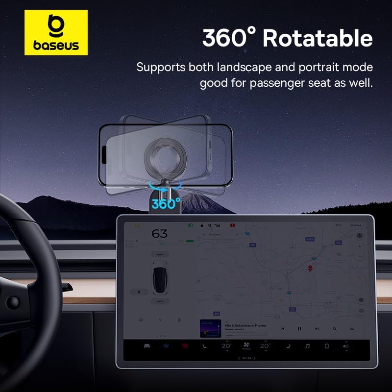 Baseus C02 Go 360° Rotatable Magnetic Phone Holder - Black