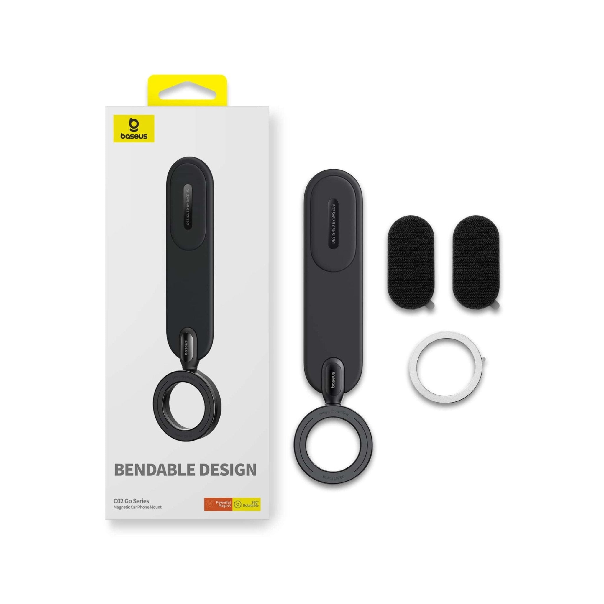 Baseus C02 Go 360° Rotatable Magnetic Phone Holder - Black