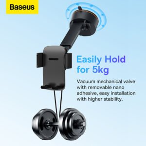 Baseus Easy Control Car Mount Holder Suction Cup Version - Black
