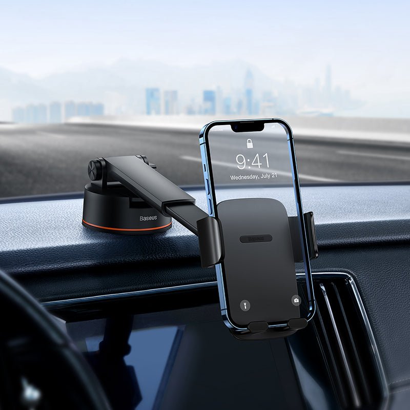 Baseus Easy Control Car Mount Holder Suction Cup Version - Black