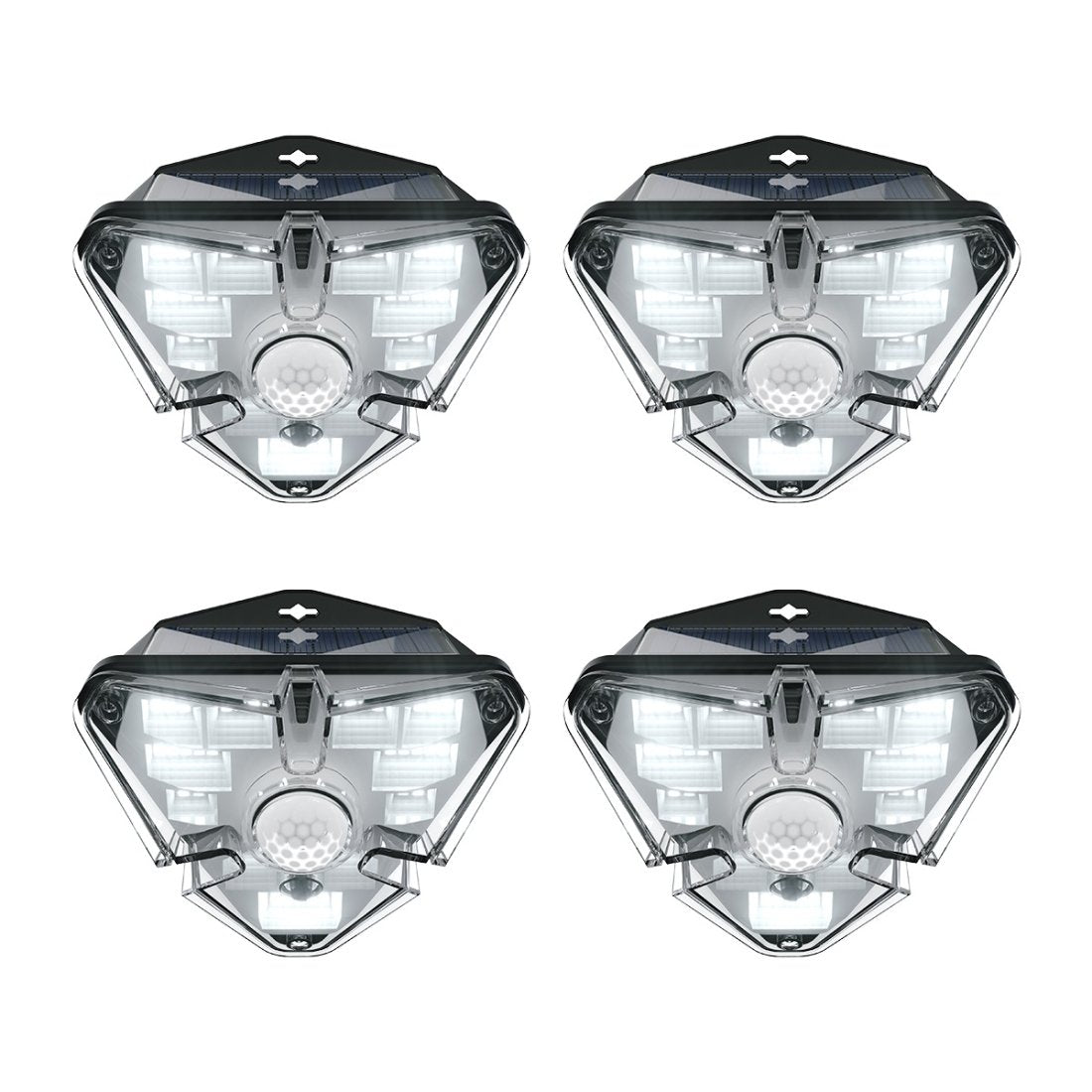 Baseus Energy Collection Solar Energy Wall Lamp - Triangle - 4Pcs Black