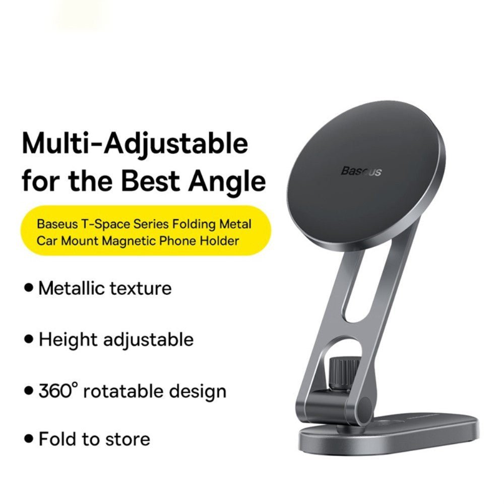 Baseus Folding Car Mount Magnetic Phone Holder For Tesla - Black