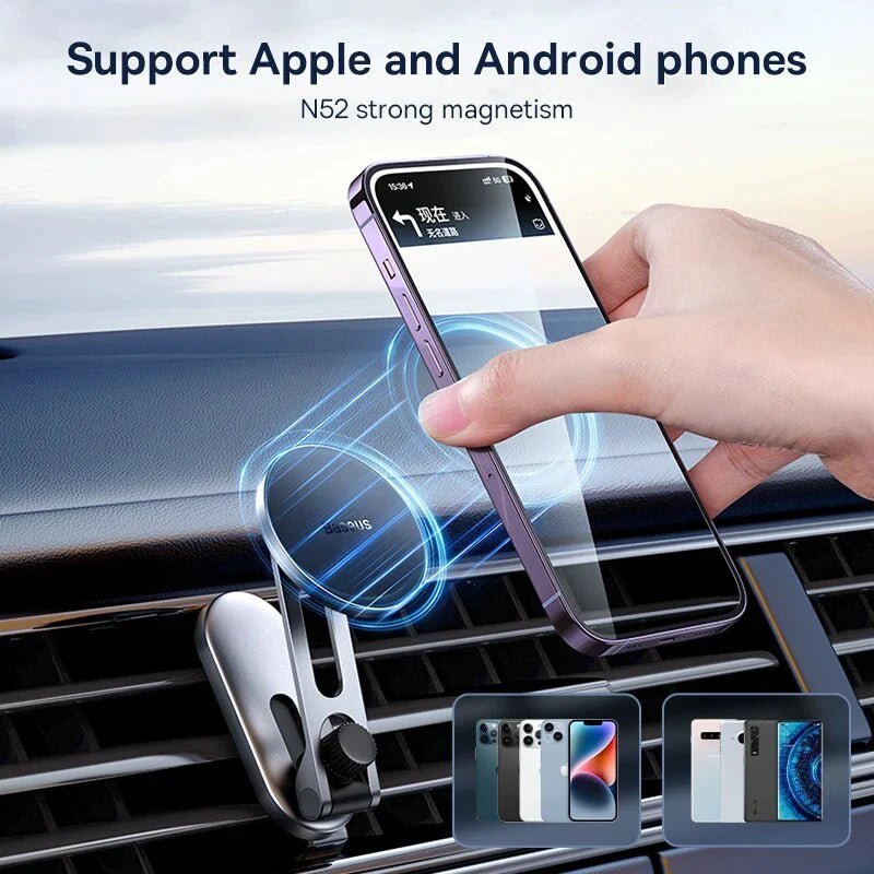 Baseus Folding Car Mount Magnetic Phone Holder For Tesla - Black