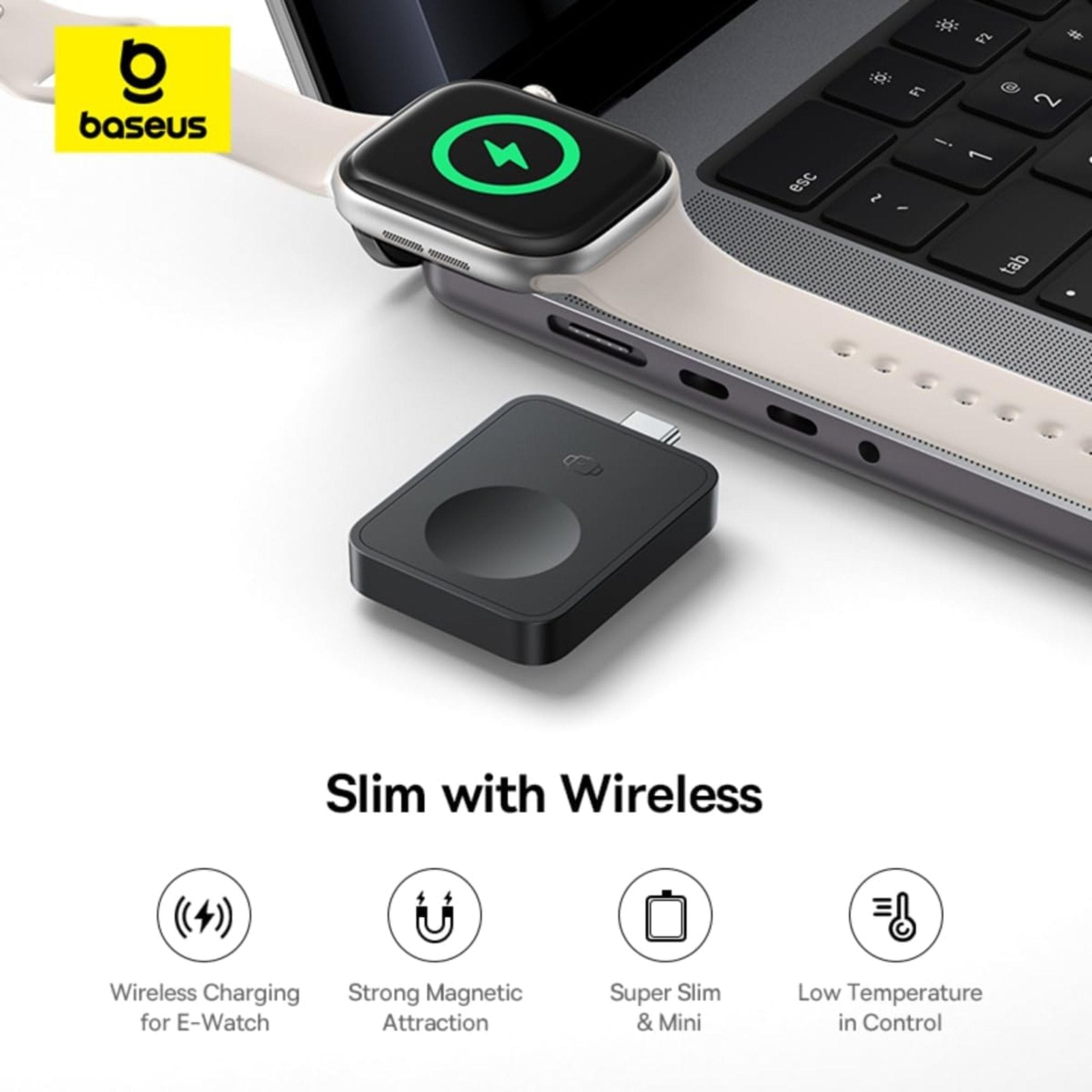 Baseus MagPro Magnetic Wireless Charger for Apple Watch - Black