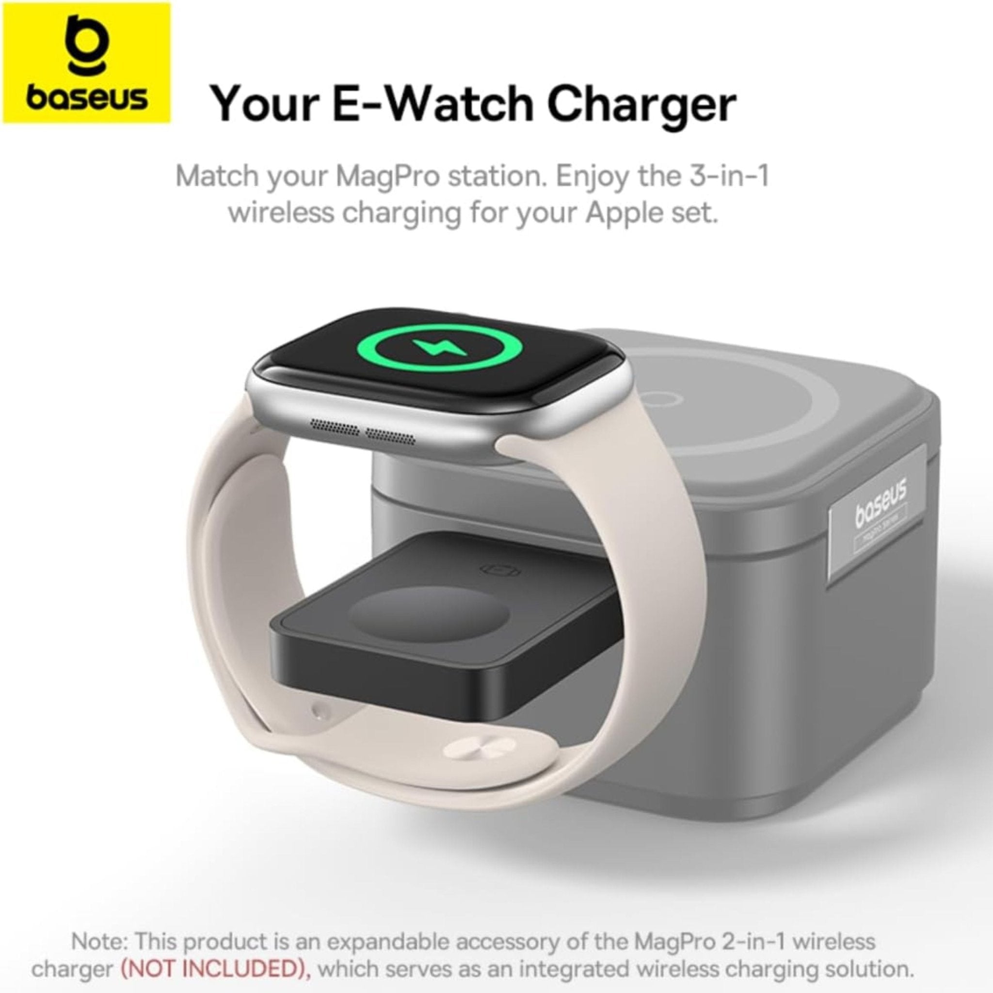 Baseus MagPro Magnetic Wireless Charger for Apple Watch - Black