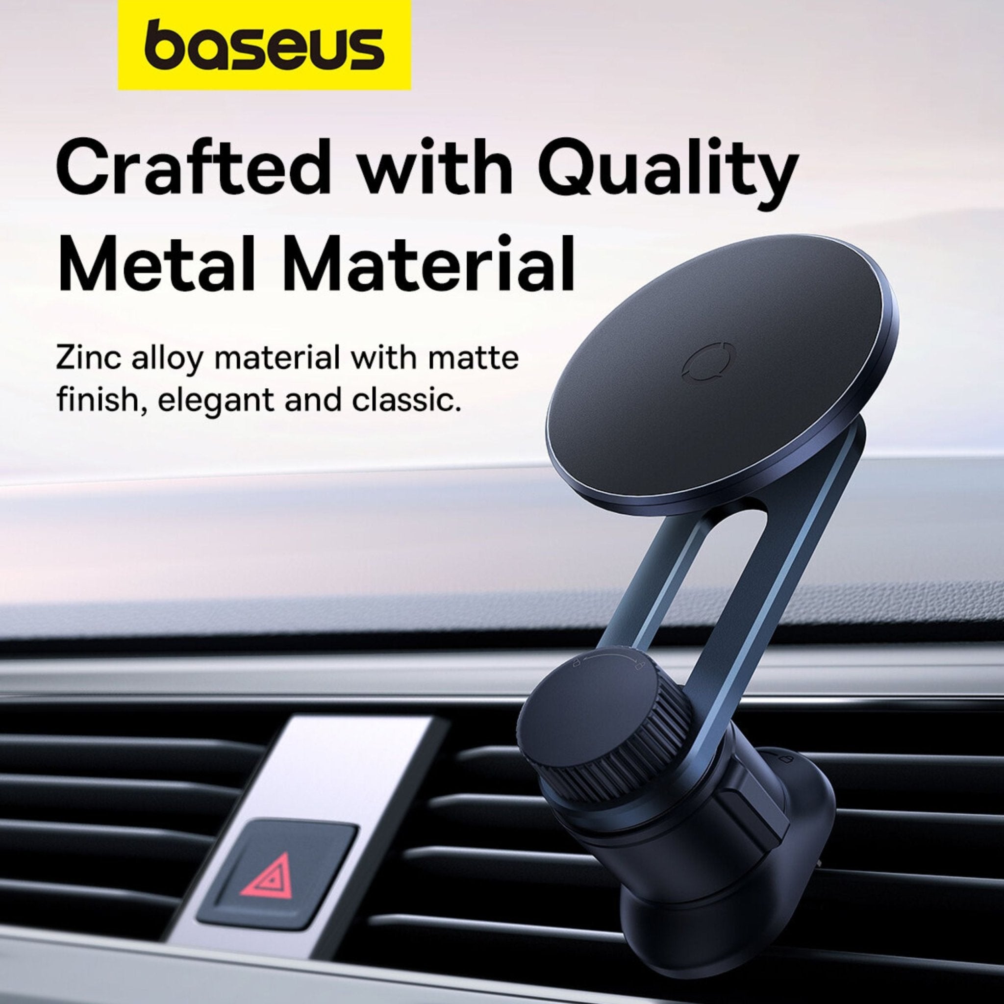 Baseus MagPro Series 360° Adjustable Magnetic Car Phone Holder - Black