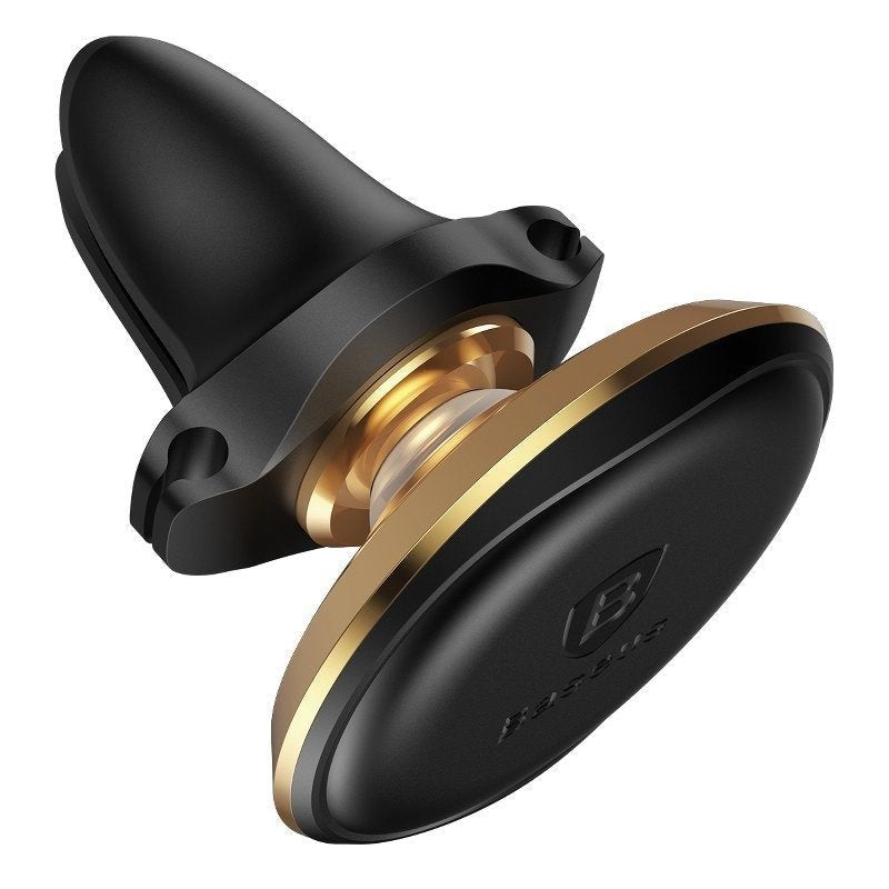 Baseus Magnetic Air Vent Car Mount Holder With Cable Clip - Gold