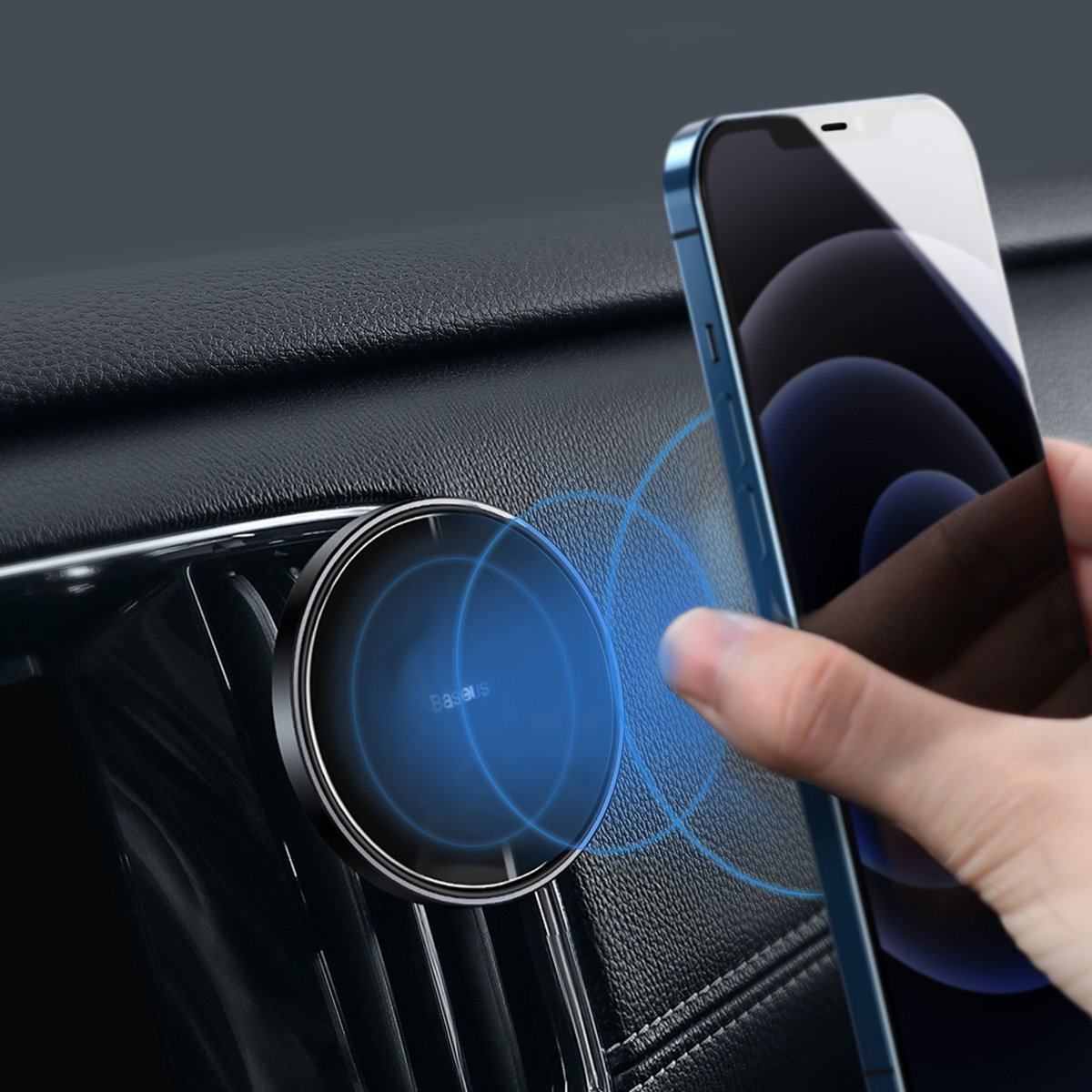 Baseus Magnetic Car Mount ( For Dashboards And Air Outlets ) - Blue