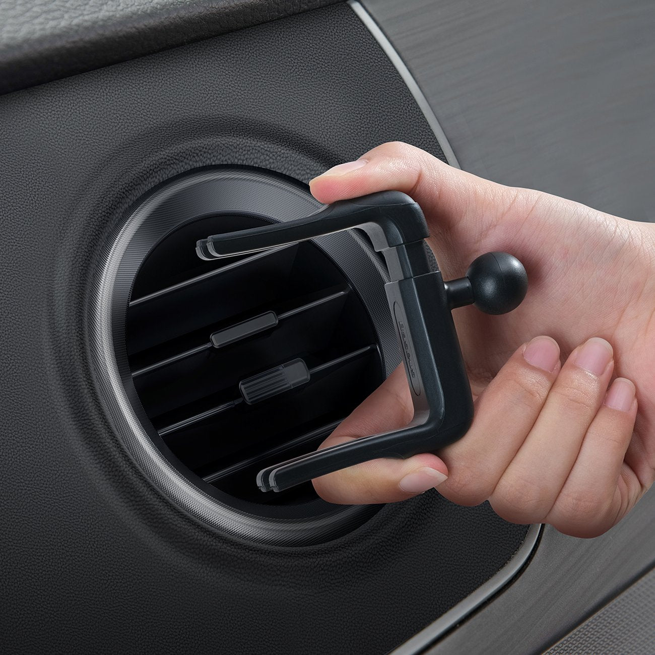 Baseus Metal Age II Gravity Holder for Round Car Air Vent - Dark Grey