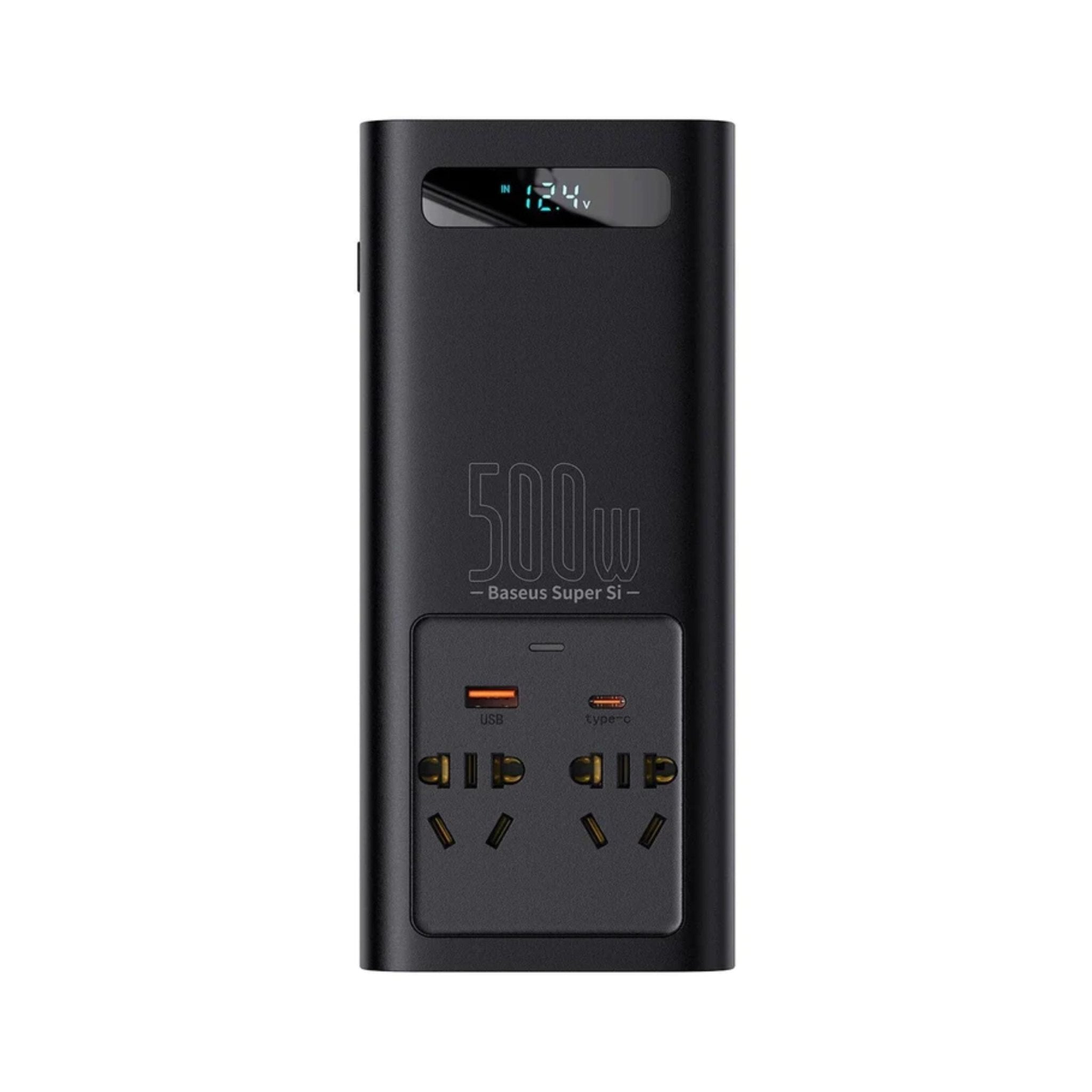 Baseus Super Si Power Inverter 500W 220V CN - EU Plug - Black