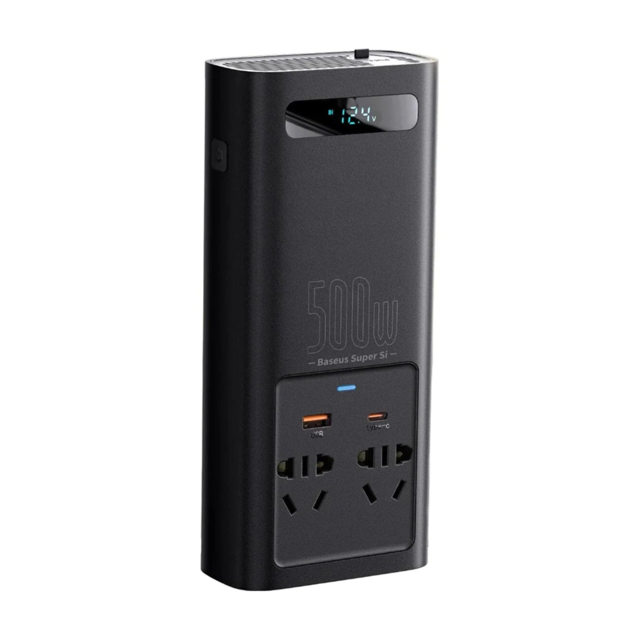 Baseus Super Si Power Inverter 500W 220V CN - EU Plug - Black