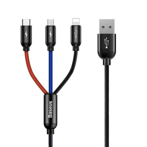Baseus Three Primary Colours 3-In-1 Cable