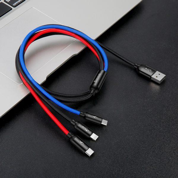 Baseus Three Primary Colours 3-In-1 Cable