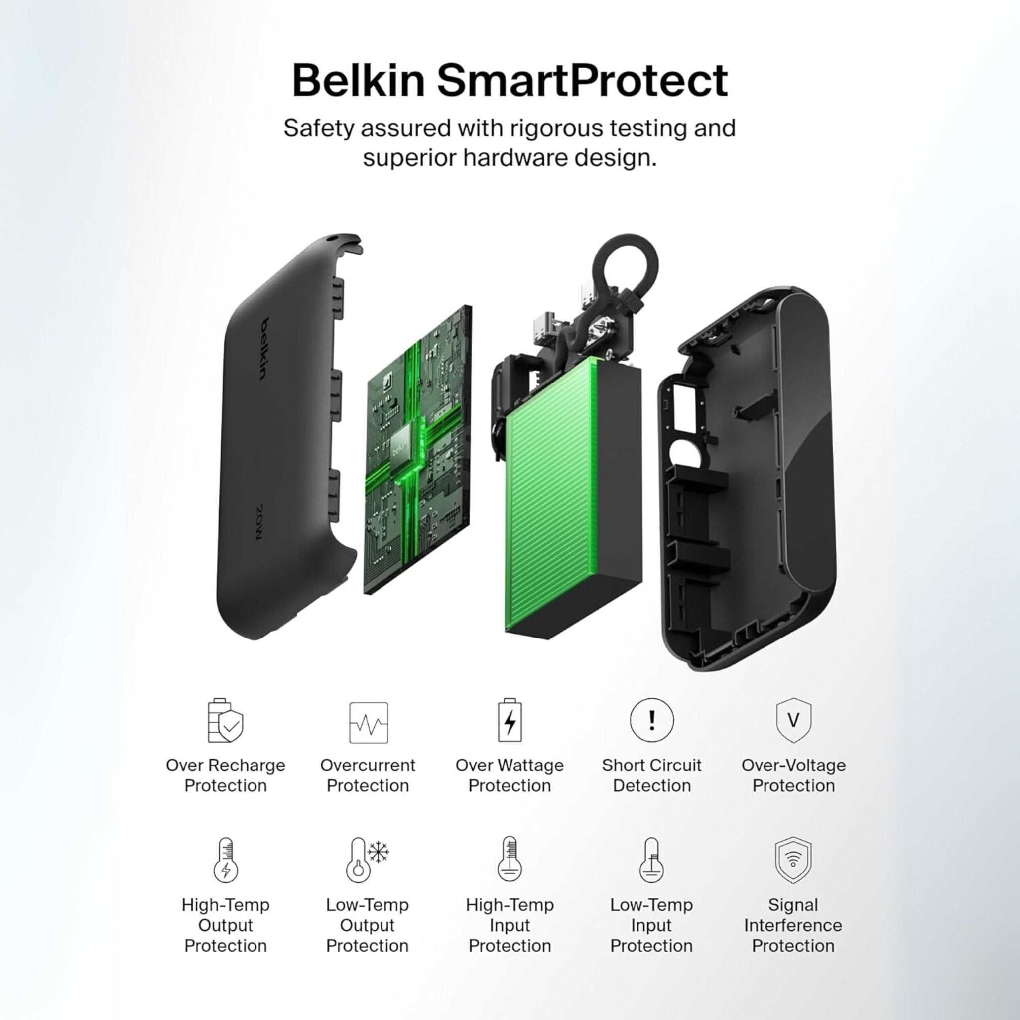 Belkin BoostCharge 20W Fast Charging Power Bank WithType-C Cable 10,000mAh - Black