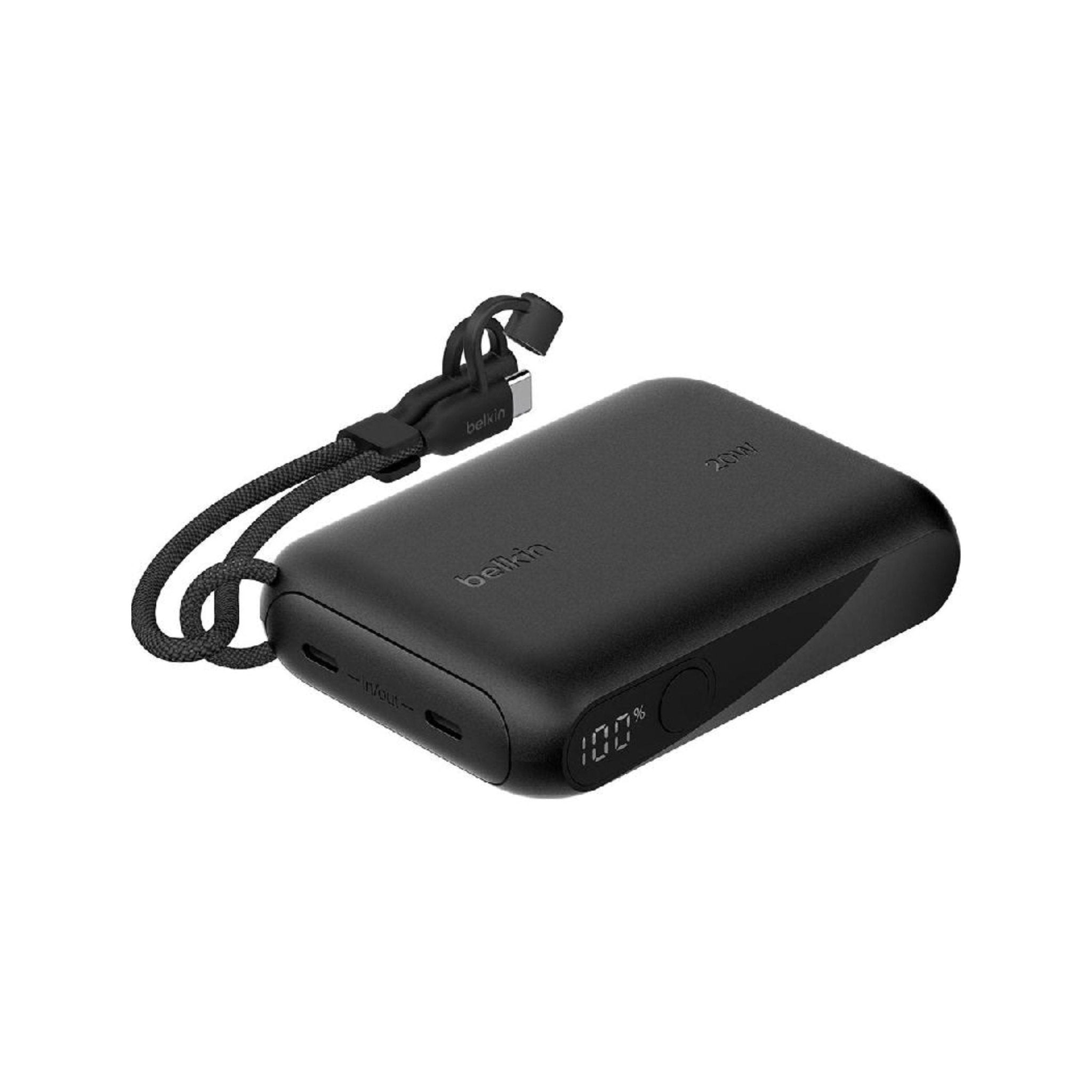 Belkin BoostCharge 20W Fast Charging Power Bank WithType-C Cable 10,000mAh - Black