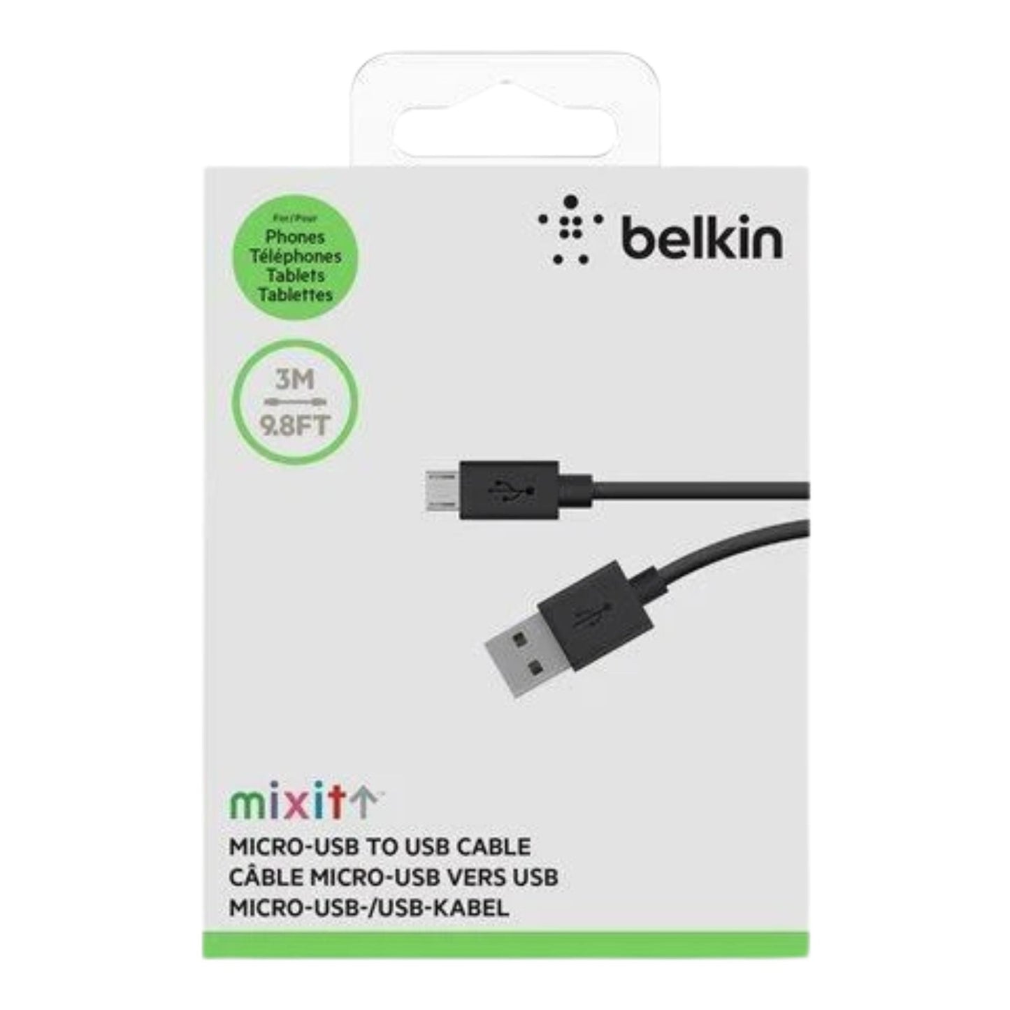 Belkin Micro USB Cable 3m - Black