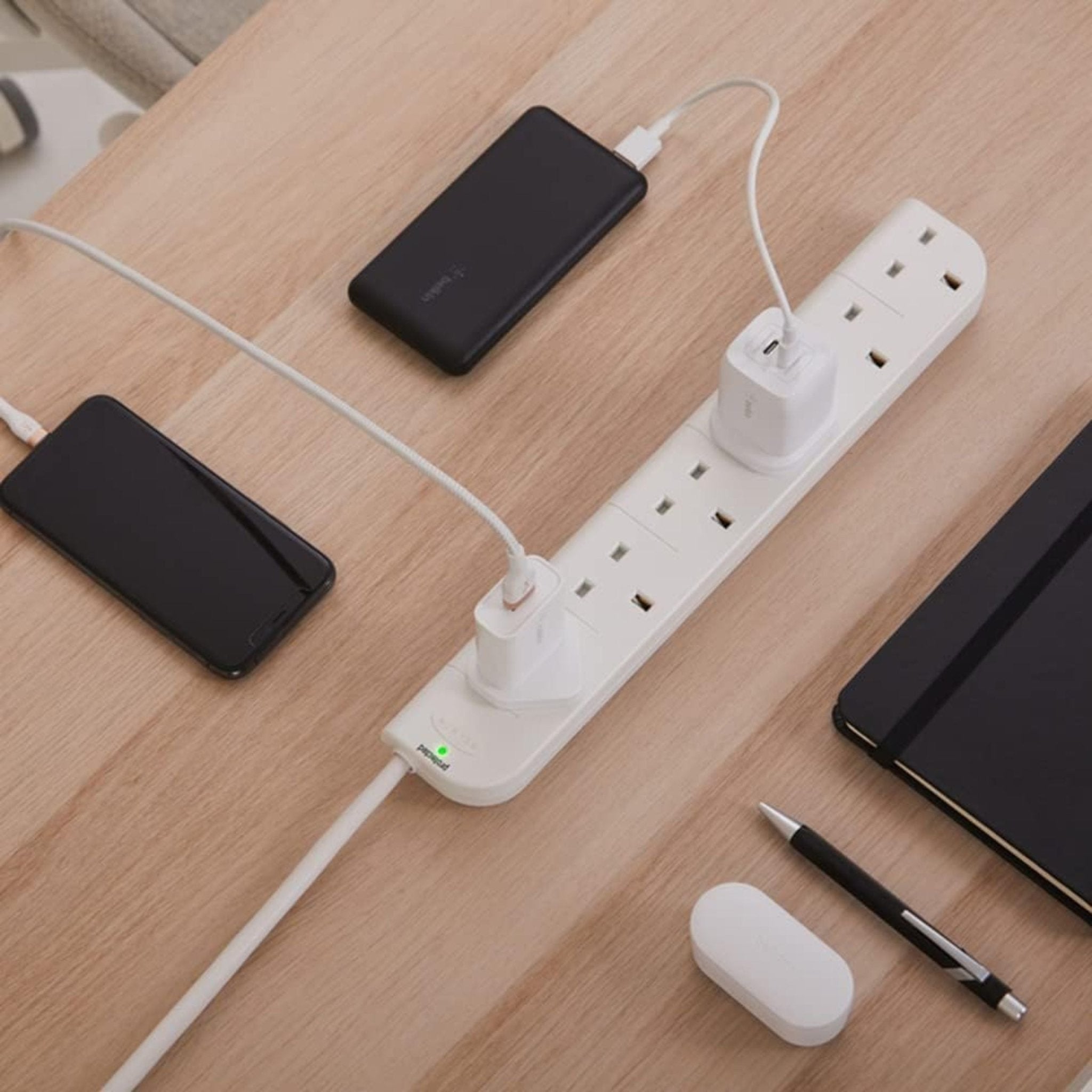 Belkin Surgestrip Surge Protector 6 Sockets 1M Cable