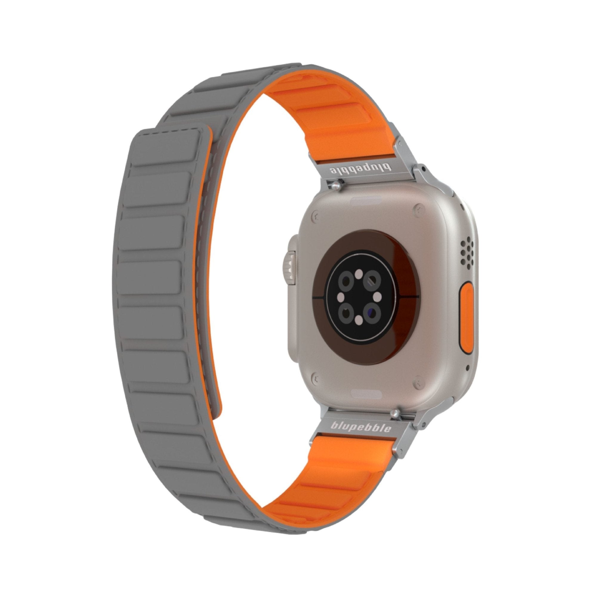 Blupebble Silicone Reversible Magnetic Strap - Gray/Orange