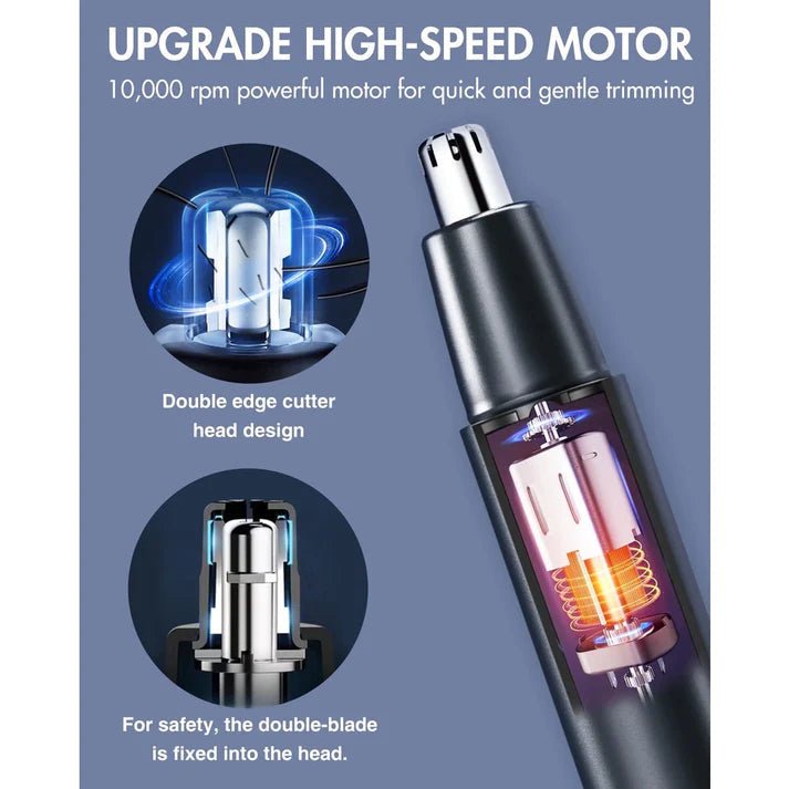 Bomidi NT1 2-in-1 Electric Nose Hair & Eyebrow Trimmer - Black