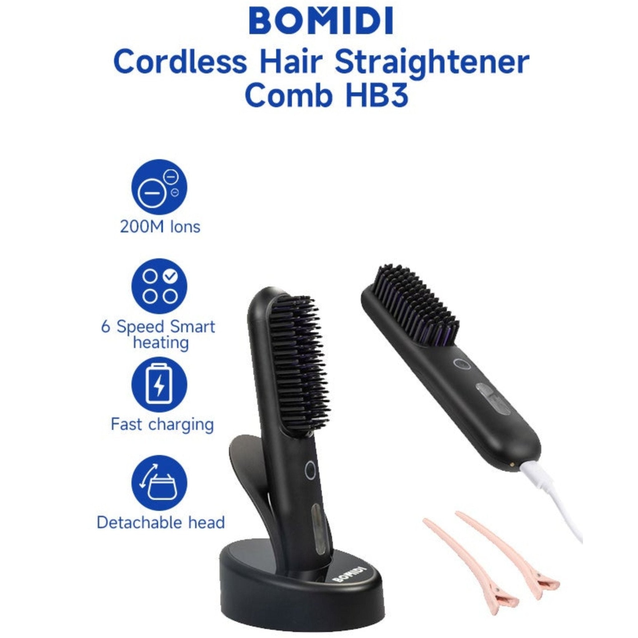 Bomidi Wireless Hair Straightner HB3