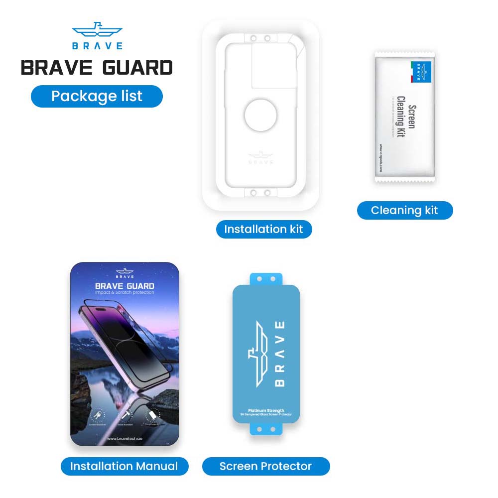 Brave Privacy Screen Protector for iPhone 15 Pro / 15 Pro Max , Impact & Scratch Protection SP-15P