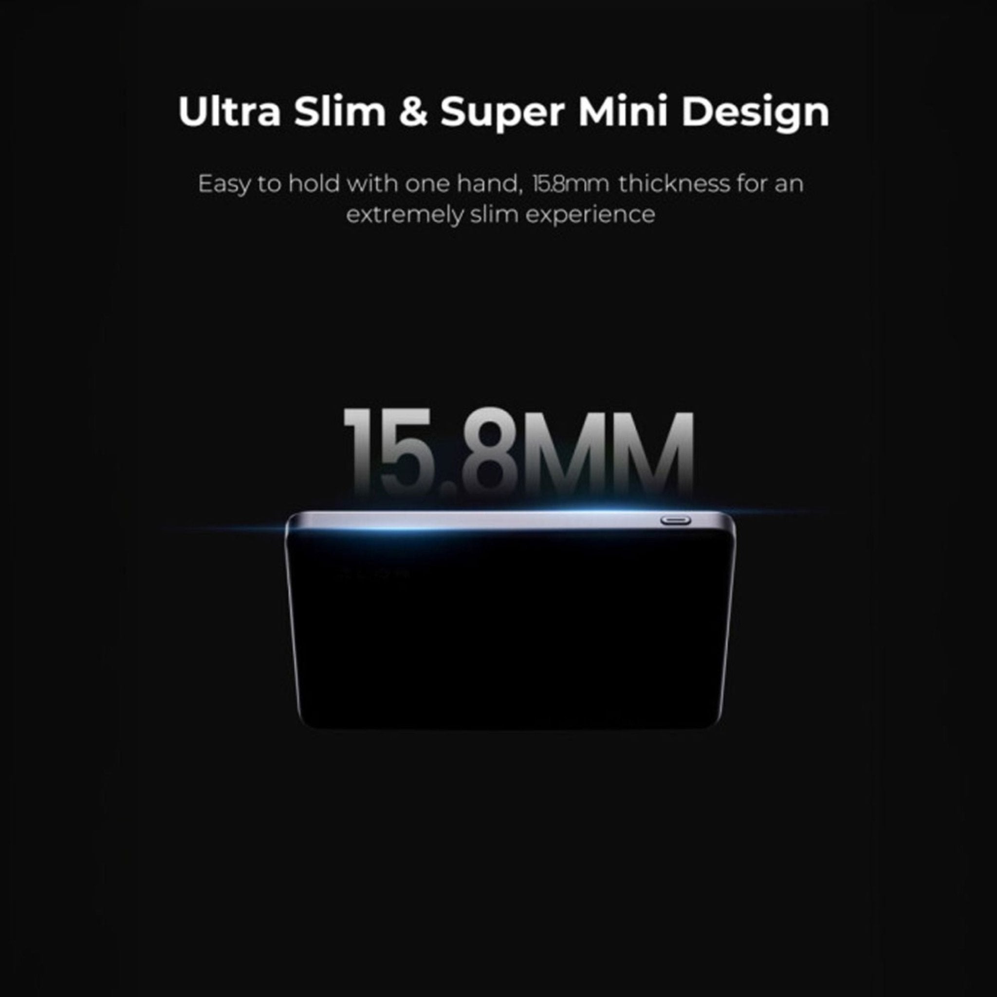 Brave Ultra Slim 10000mAh Magnetic Wireless Power Bank 20W With Stand - Black