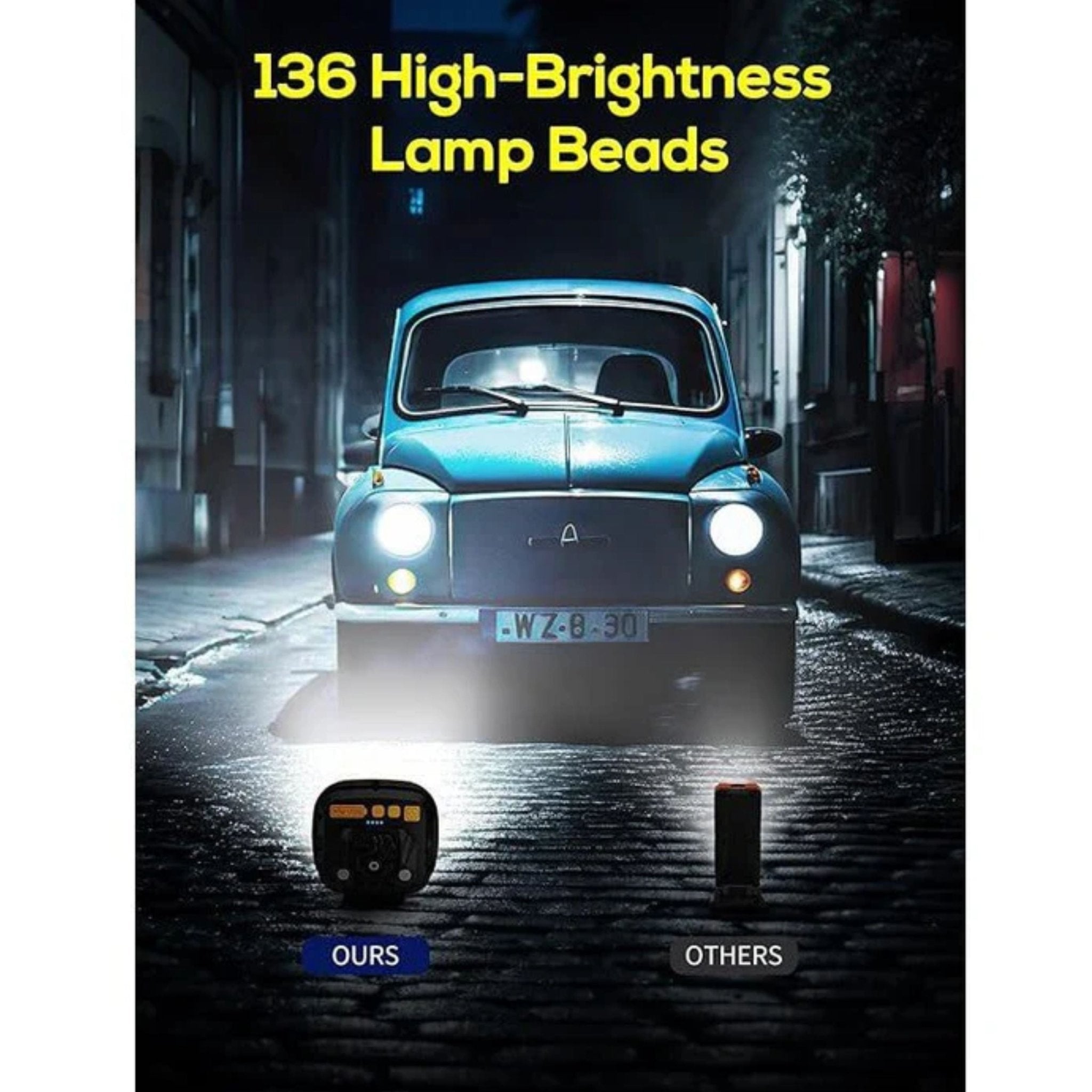 COB Rechargeable Multifunctional Work Light W891-2 - Yellow