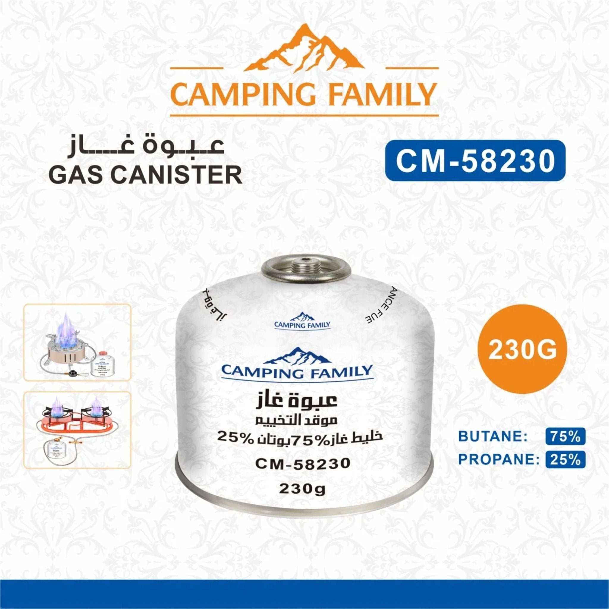 Camping Family Butane Gas Screw Type 230g - White