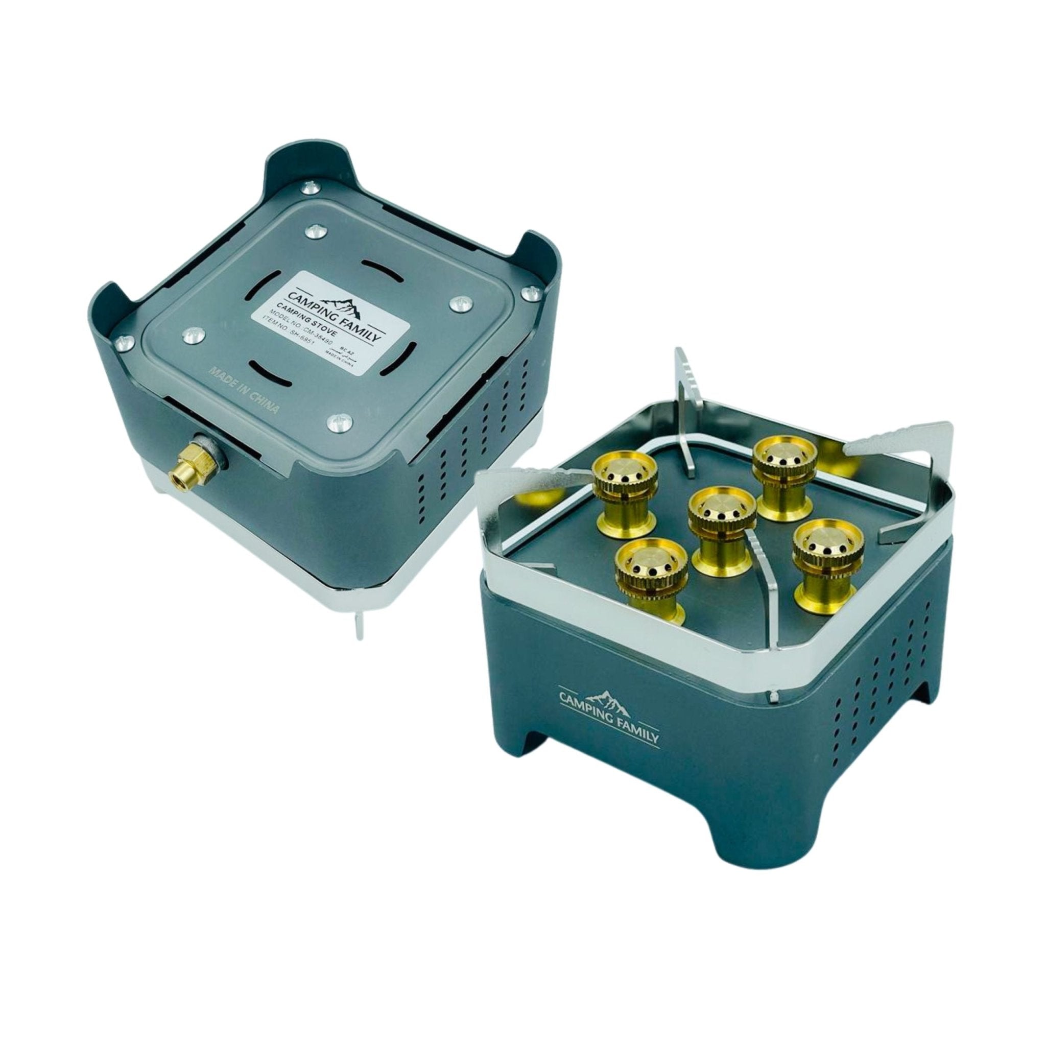 Camping Family Camping Stove 5 Burners 120000W CM-38490 - Gray