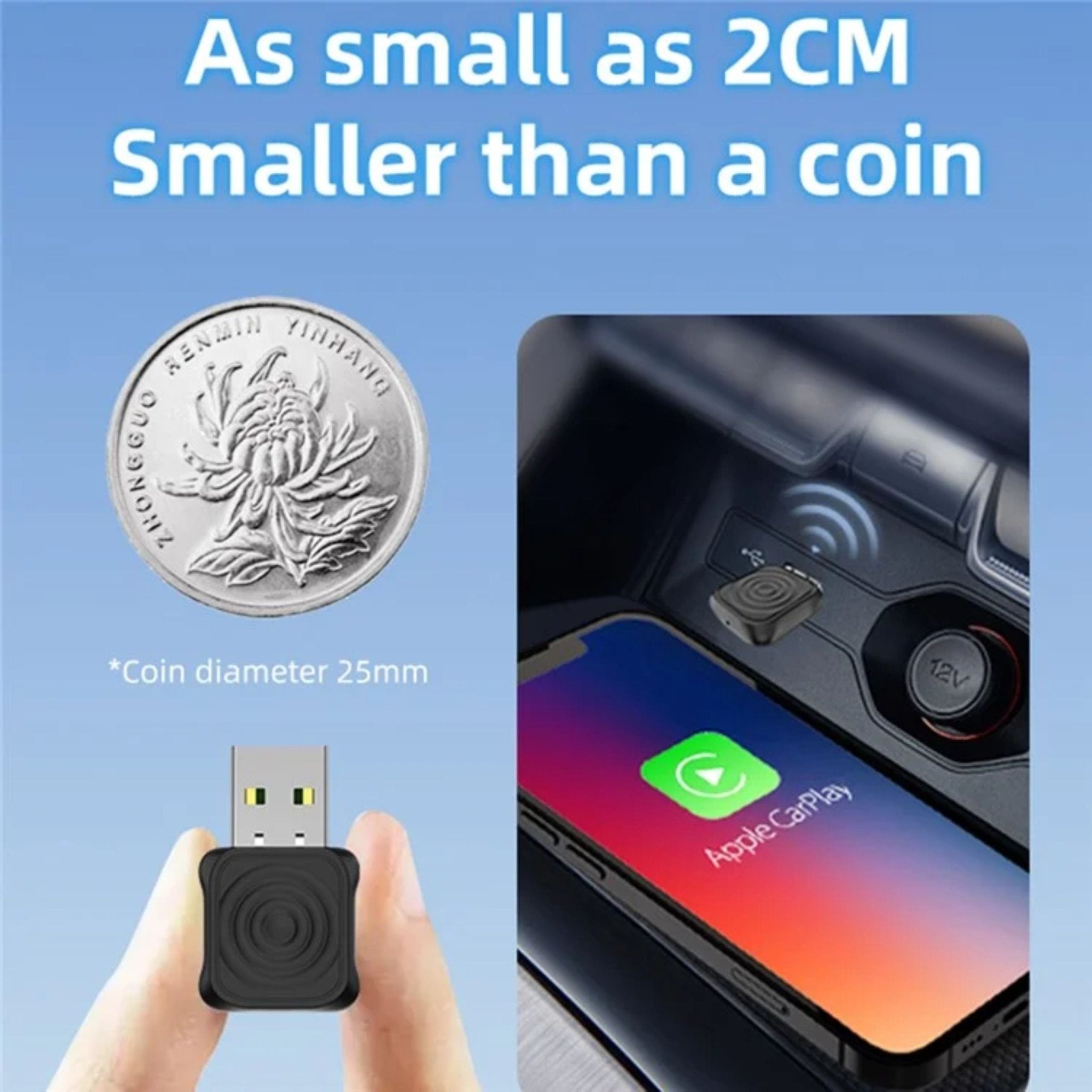 Carlinkit - Mini Ultra CarPlay Wireless Adapter - Black