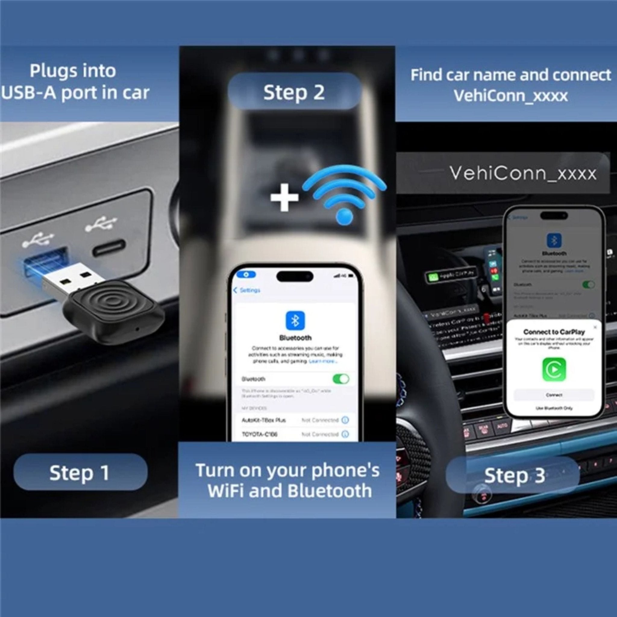 Carlinkit - Mini Ultra CarPlay Wireless Adapter - Black