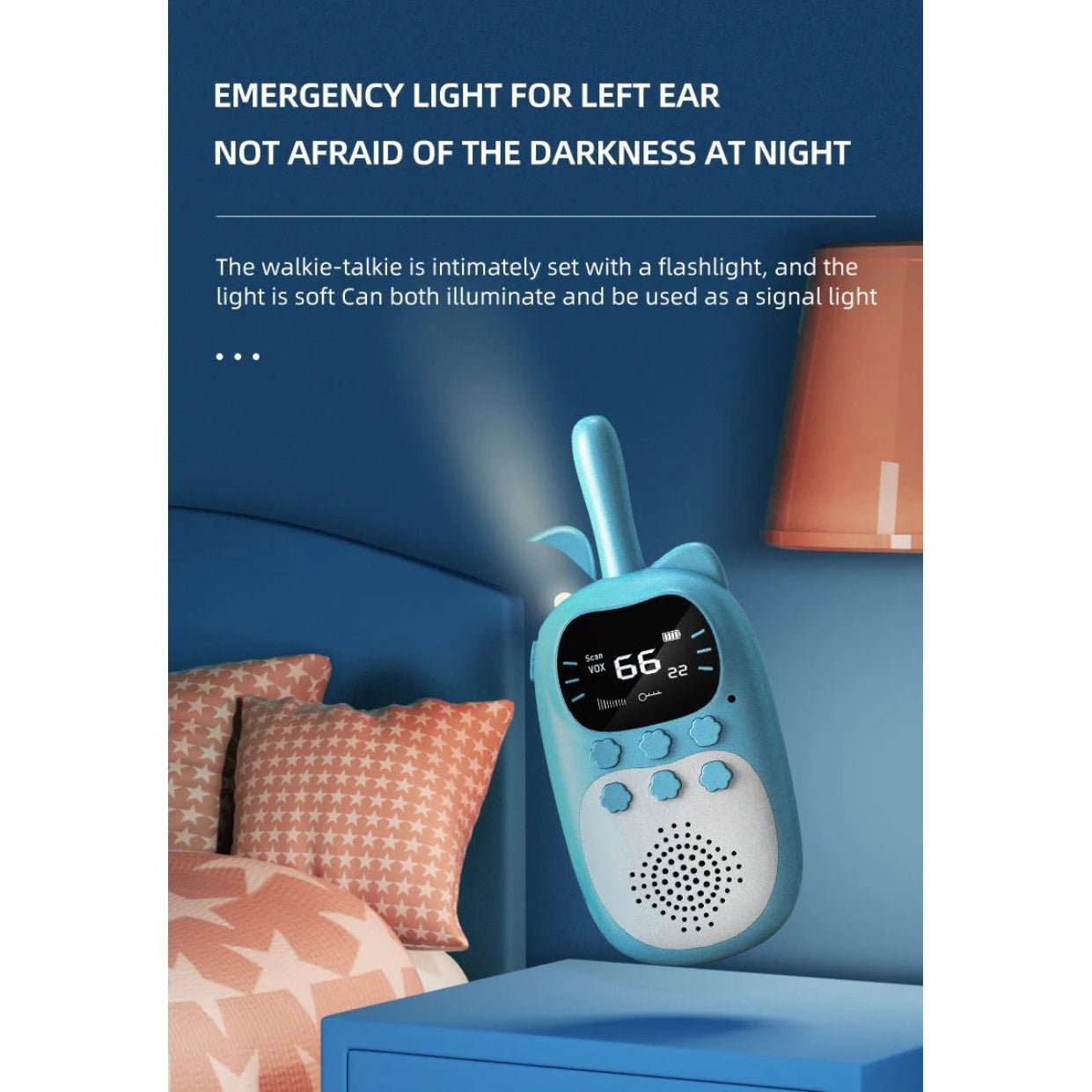 Children walkie talkie intercom blue and pink