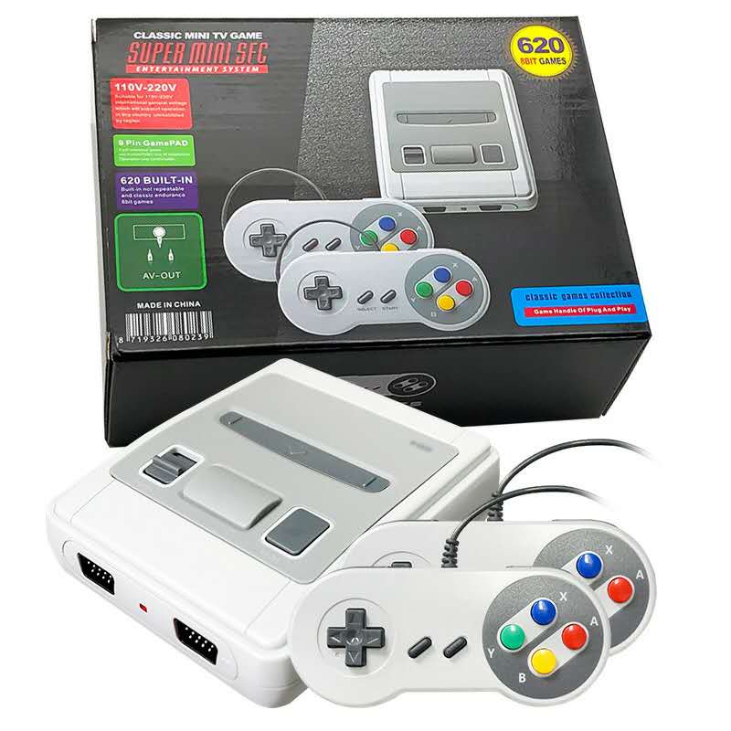 Classic Mini AV-OUT TV Game Super Mini SFC Entertainment System Built-in 620 8bit Games