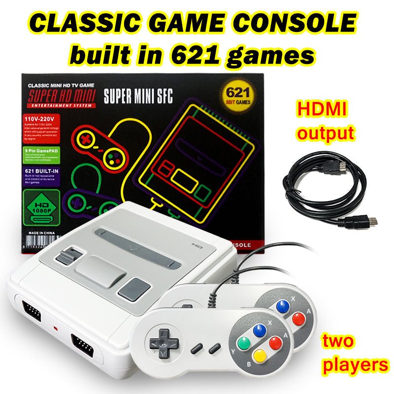 Classic Mini HDMI TV Game Super Mini SFC Entertainment System Built-in 621 8bit Games