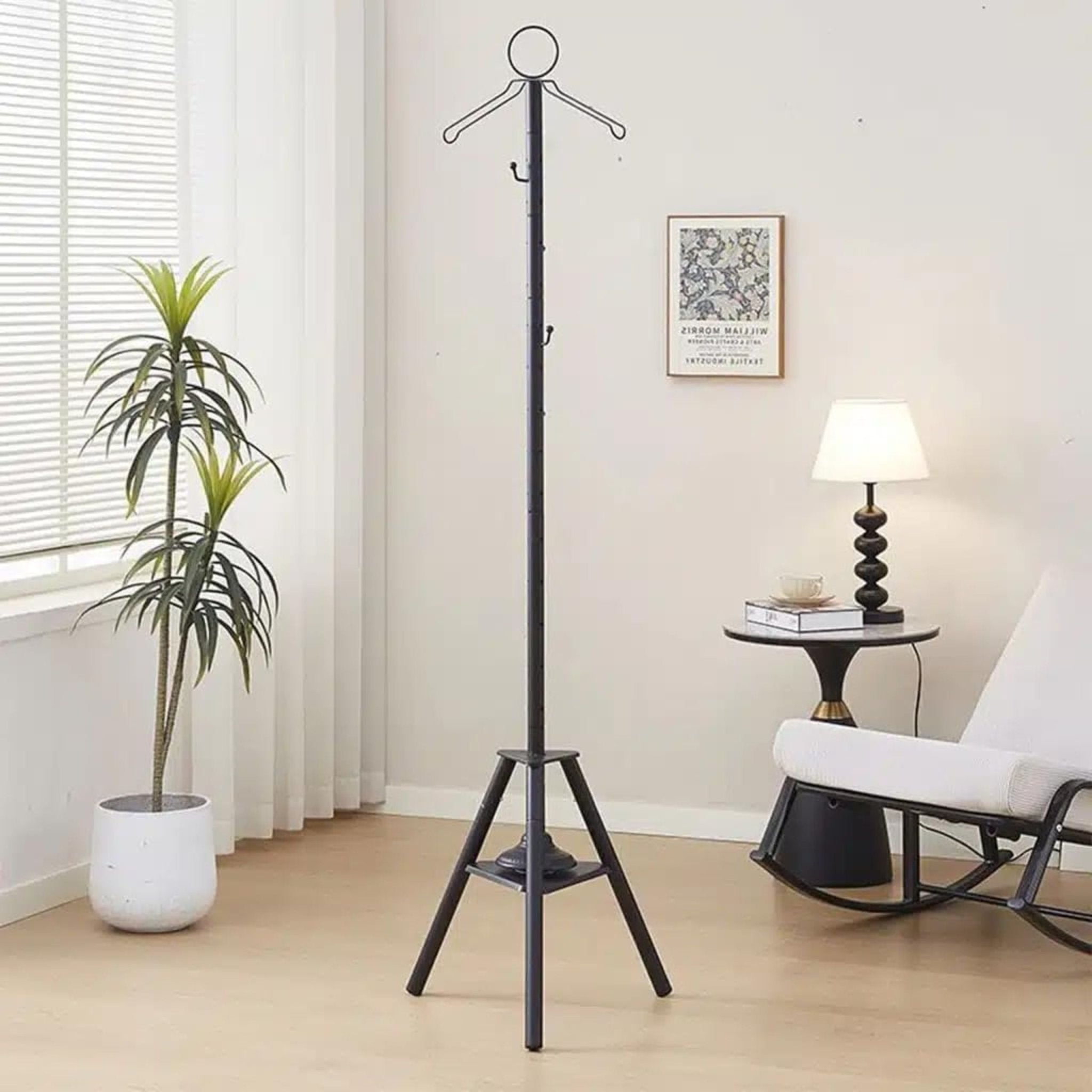 Clothes Incense Burner Stand - Black