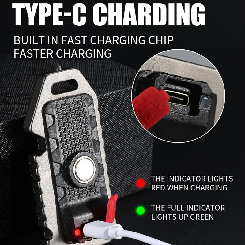 Cob Rechargable Keychain Light - W5135 -Black