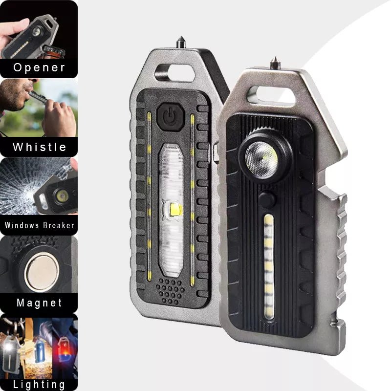 Cob Rechargable Keychain Light - W5136 -Black