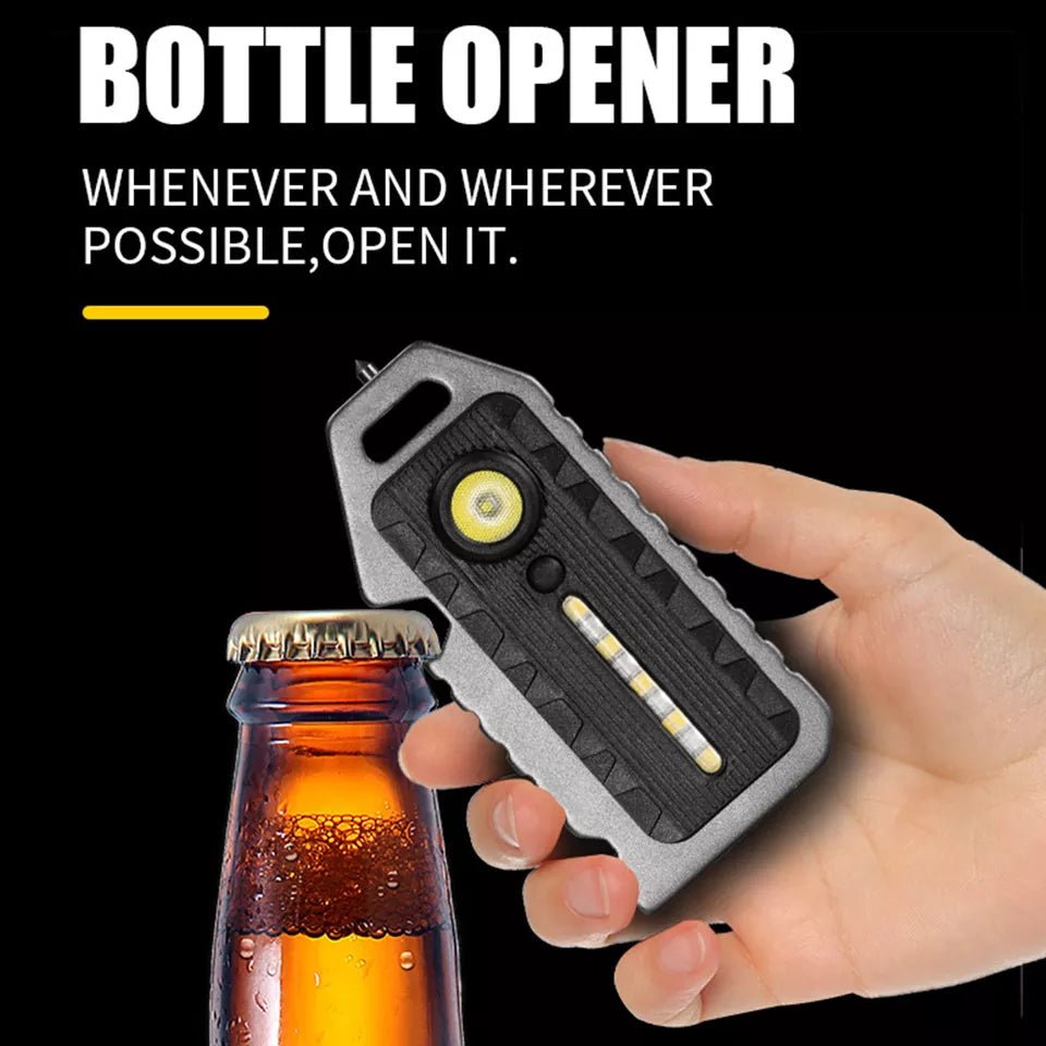 Cob Rechargable Keychain Light - W5136 -Black