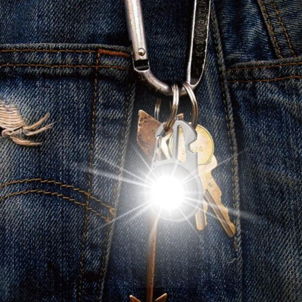 Cob Rechargable Keychain Light - W5137 -Silver