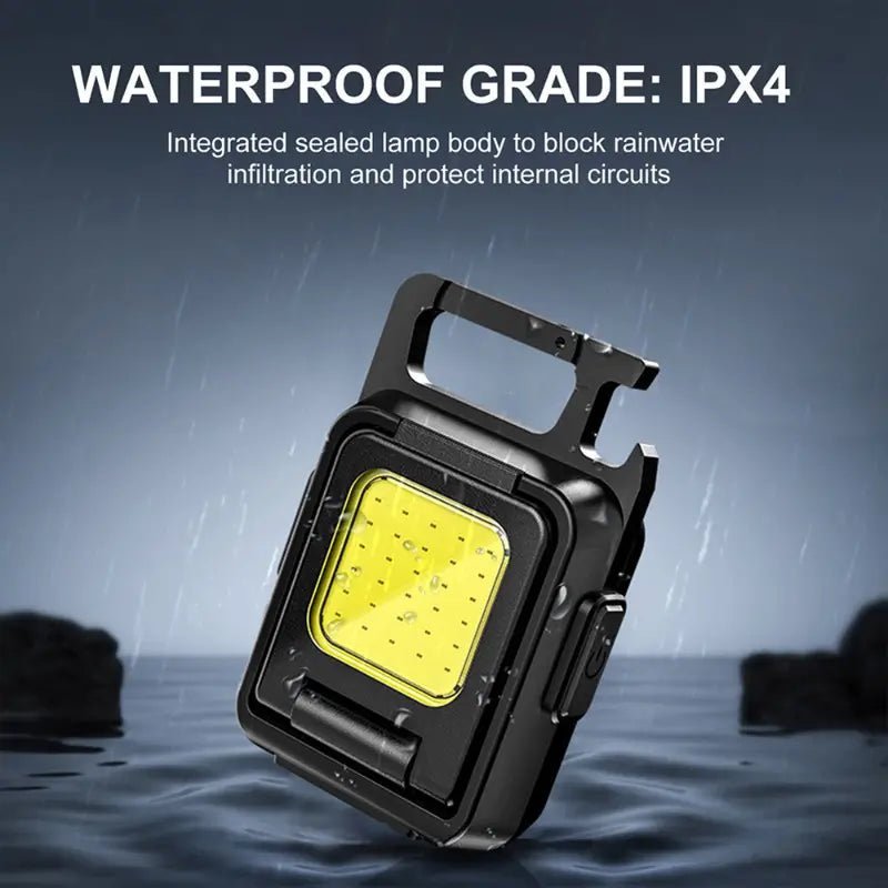 Cob Rechargeable Keychain Double Side Light - 3 - Black
