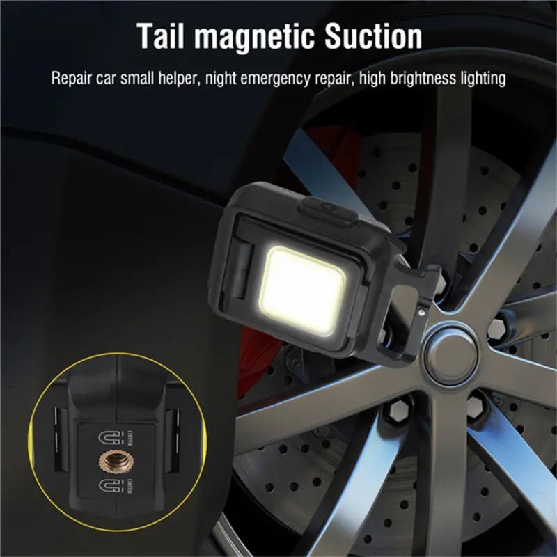 Cob Rechargeable Keychain Double Side Light - 3 - Black