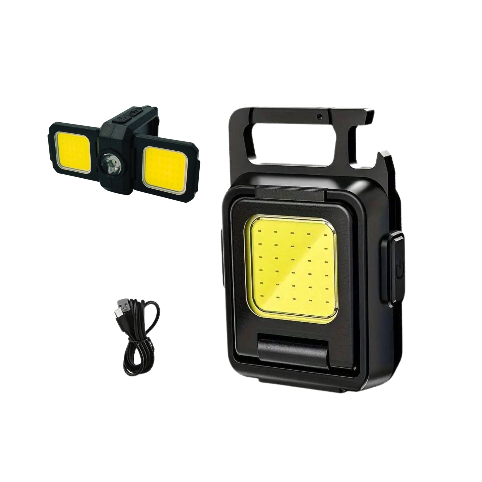 Cob Rechargeable Keychain Double Side Light - 3 - Black