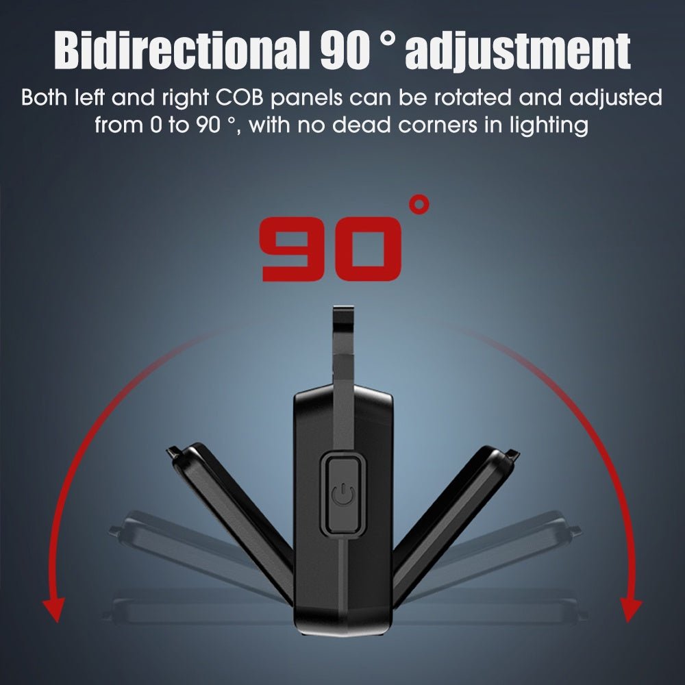 Cob Rechargeable Keychain Double Side Light - 3 - Black