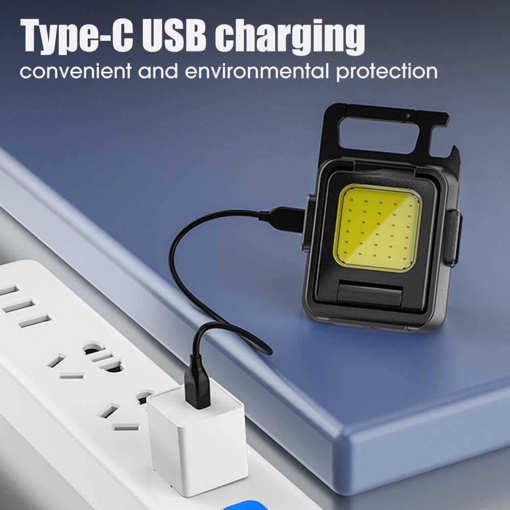 Cob Rechargeable Keychain Double Side Light - 3 - Black