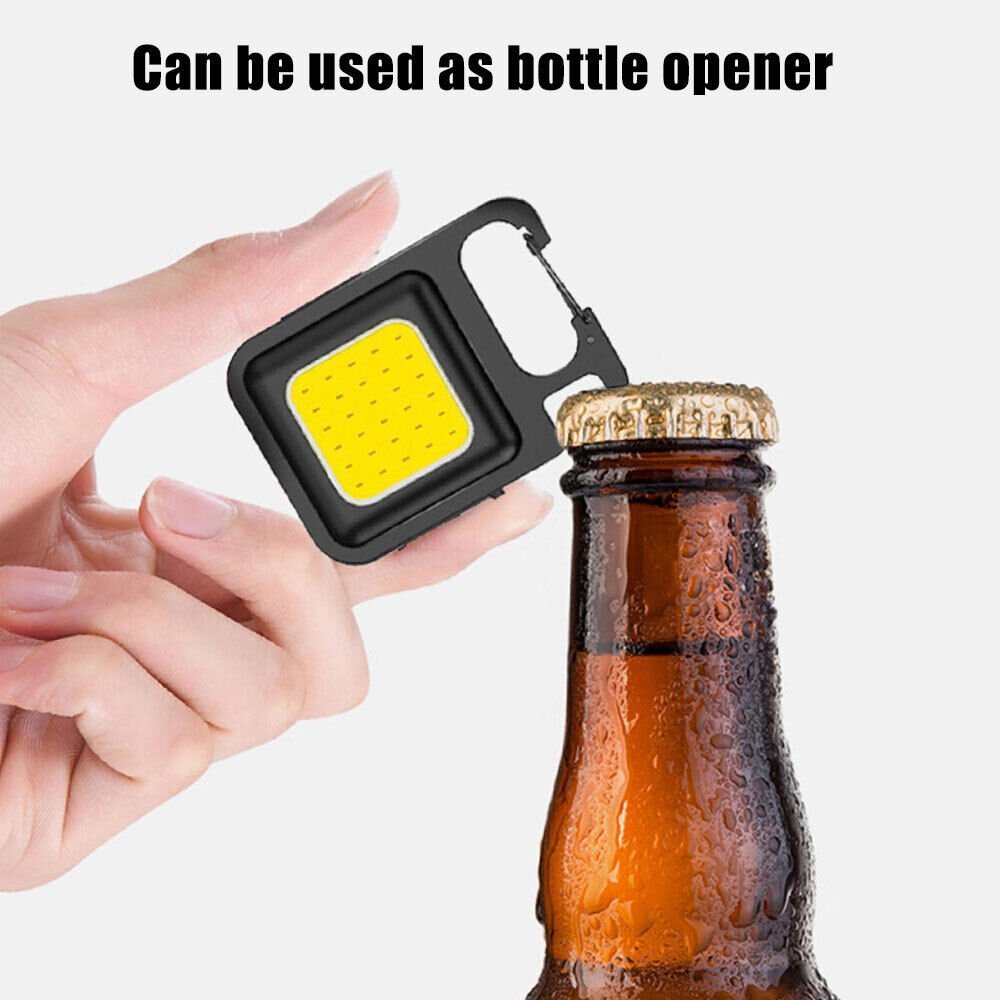 Cob Rechargeable Keychain Light - 2 - Black